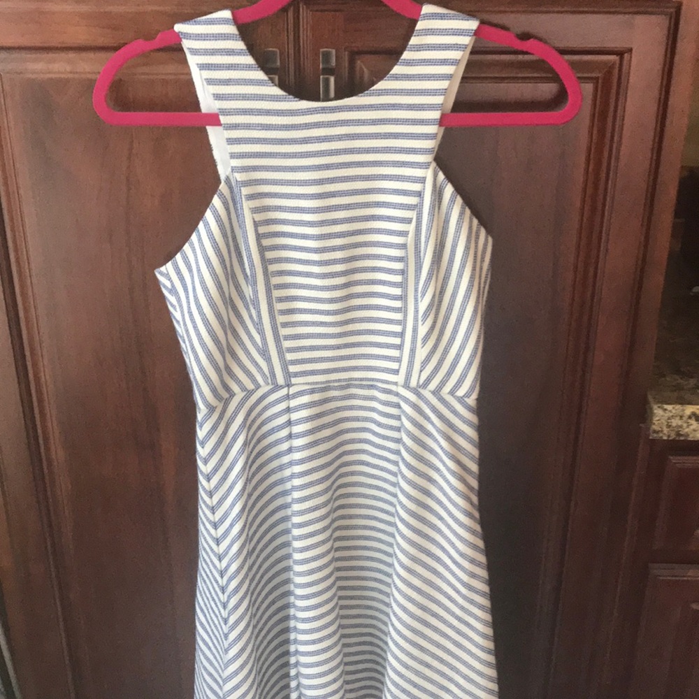 BCBGeneration Blue and White Striped Dress